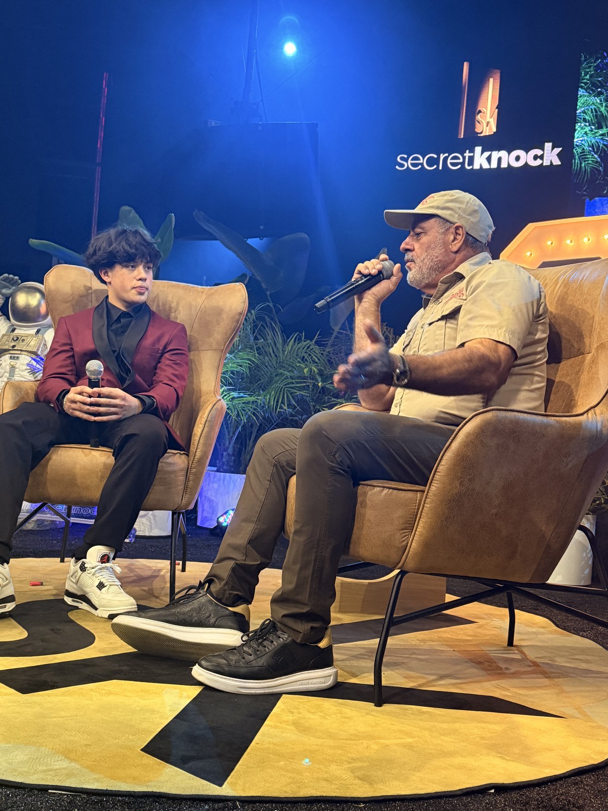 Colt Reid interviewing Jay Brewer at Secret Knock