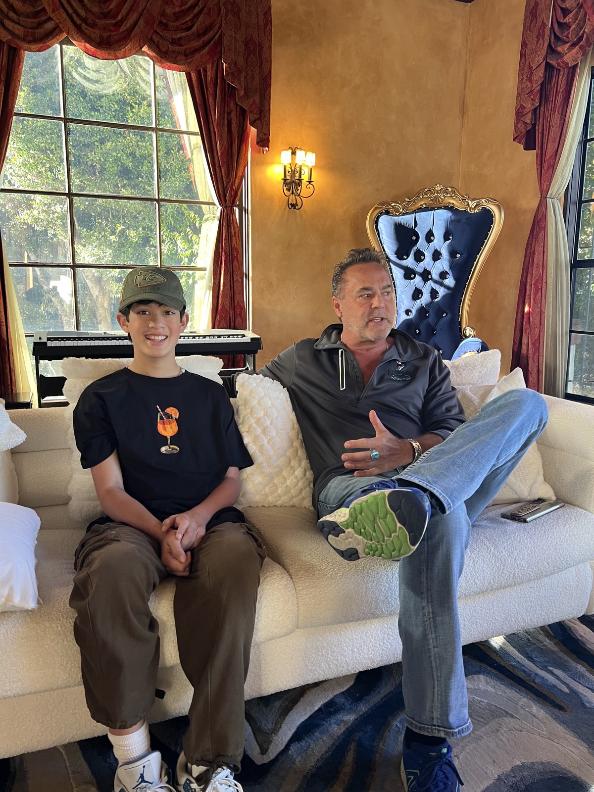 Colt Reid with Nick Lowery, former Kansas City Chiefs kicker