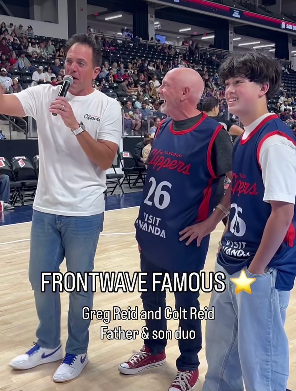 Colt Reid at a San Diego Clippers game